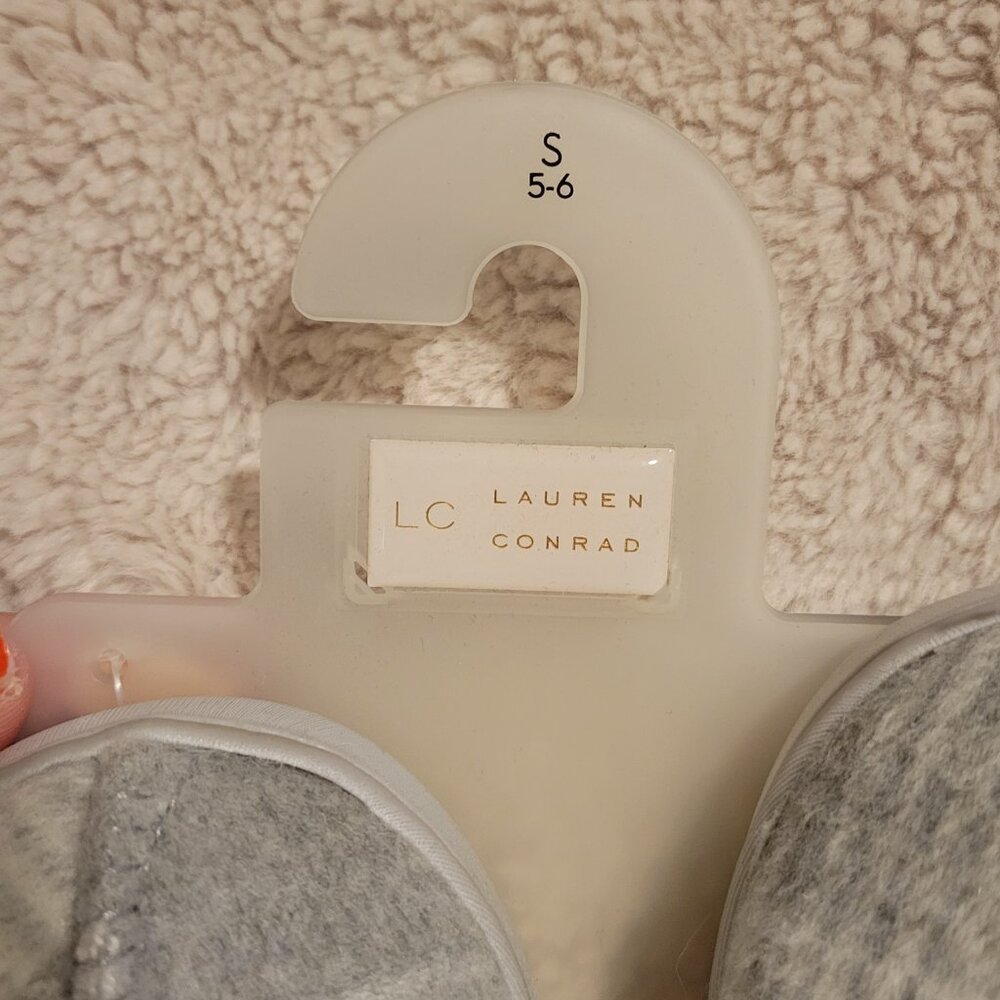 LC Lauren Conrad Women's Faux Fur Plaid Clog Slipper S 5-6 *BRAND NEW* - Picture 3 of 7